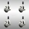 Service Caster 3 Inch 316SS Thermoplastic Rubber Swivel 1 Inch Stem Caster Set Brake SCC SCC-SS316EX20S314-TPRB-TLB-1-4 - alternate 1
